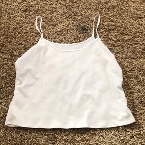 white tank crop top